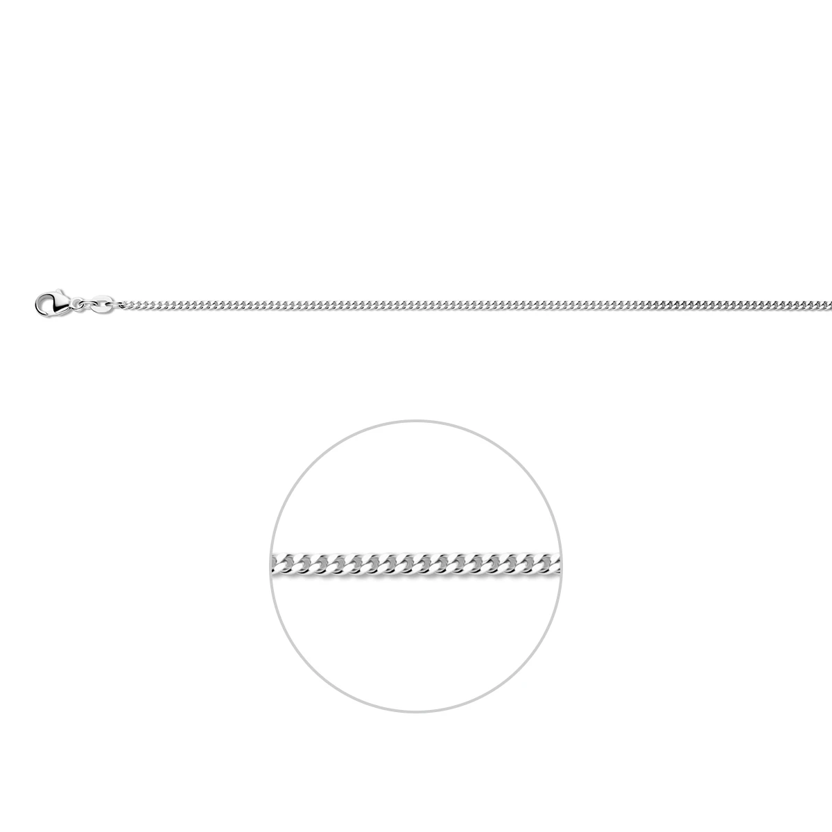 gourmette 1,7 mm 14K witgoud