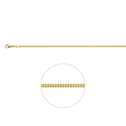 gourmette 1,7 mm doublé 10/000 (geel)