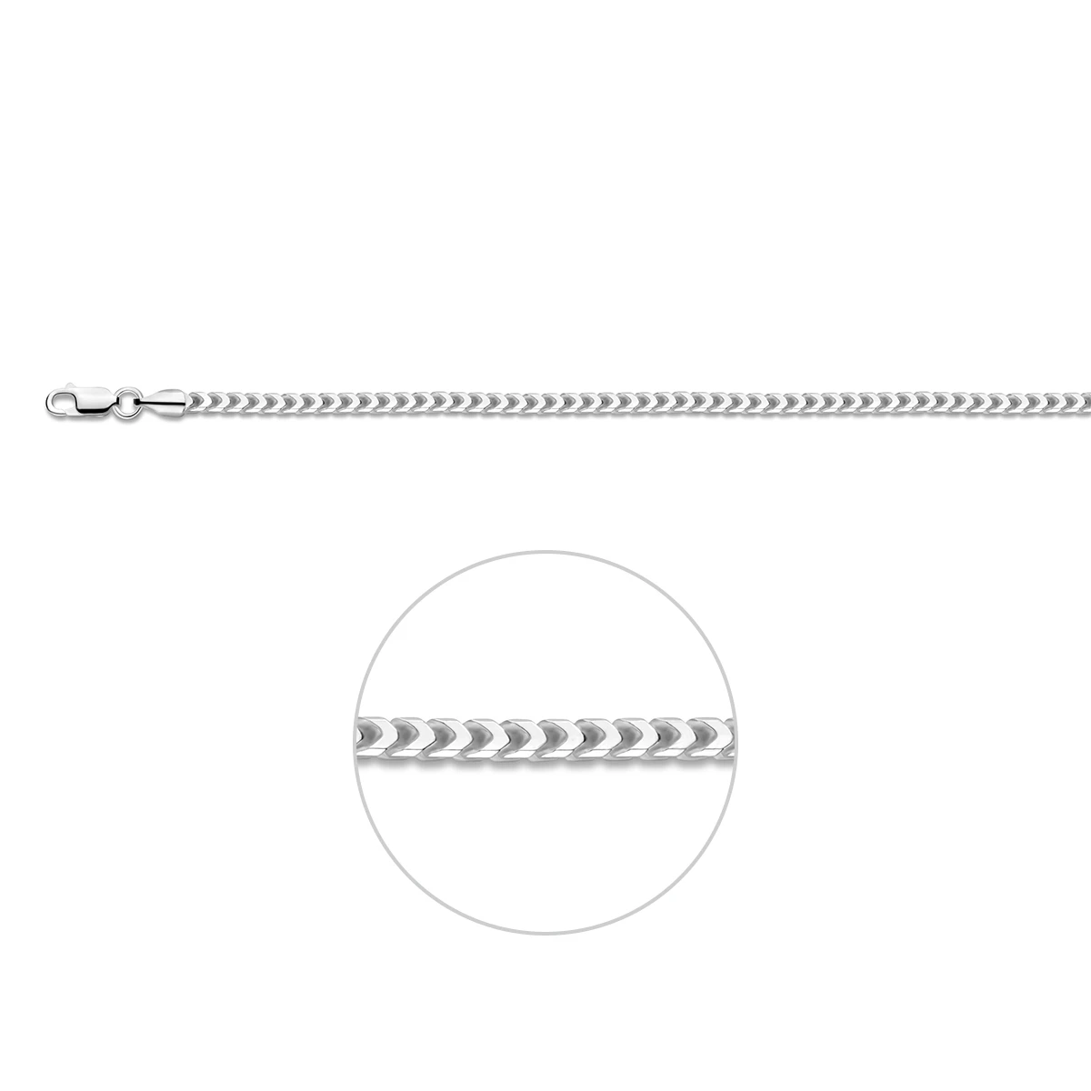 gourmette 3,0 mm zilver wit