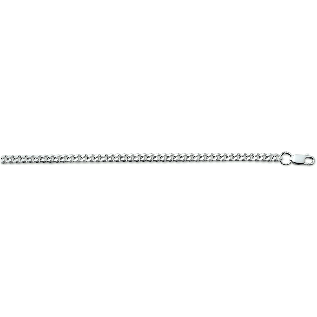 gourmette 4 zijdes geslepen 3,5 mm zilver wit