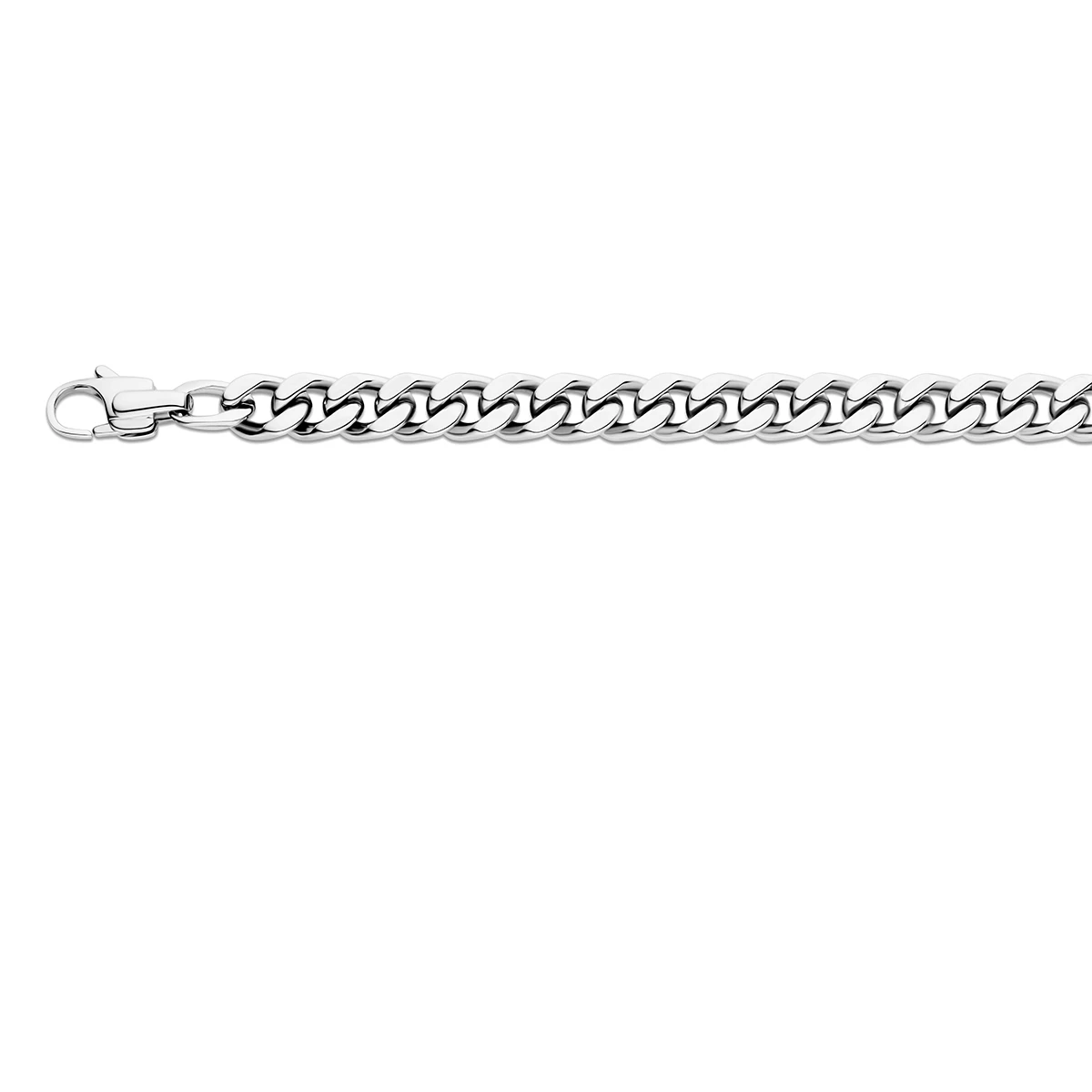gourmette 4-zijdes geslepen 9,3 mm edelstaal