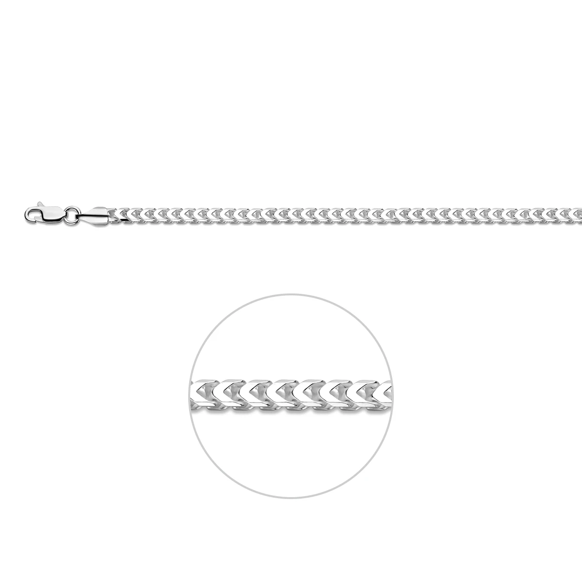 gourmette 4,0 mm zilver wit