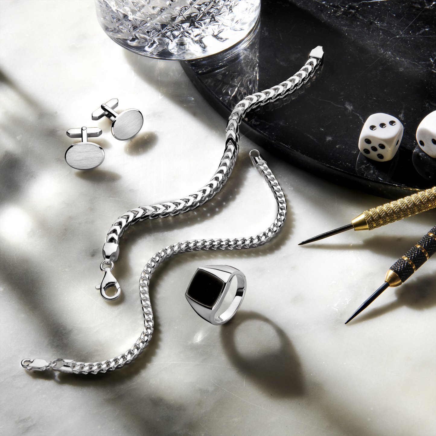 gourmette 4,0 mm zilver wit