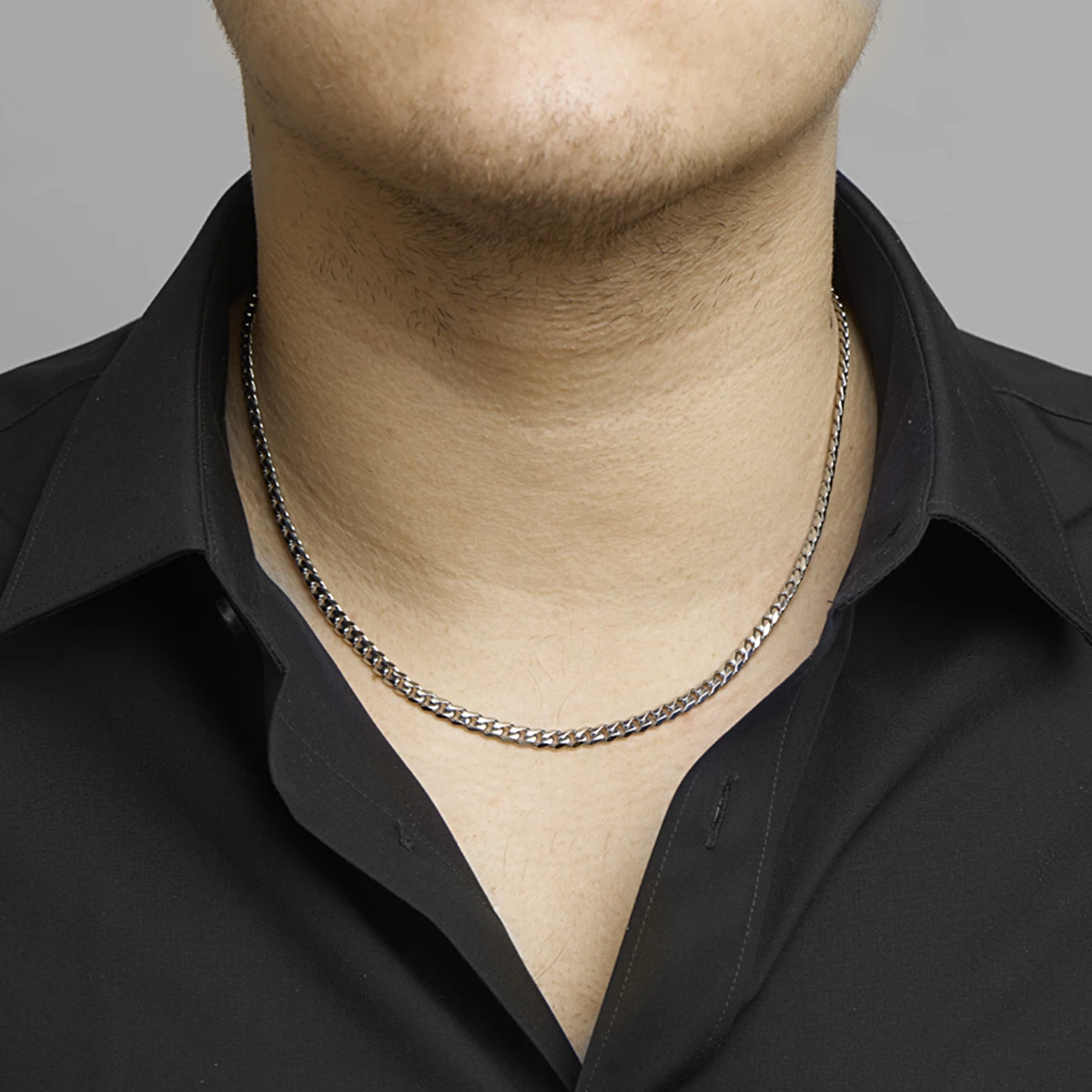 gourmette 6 zijdes geslepen 5,0 mm edelstaal