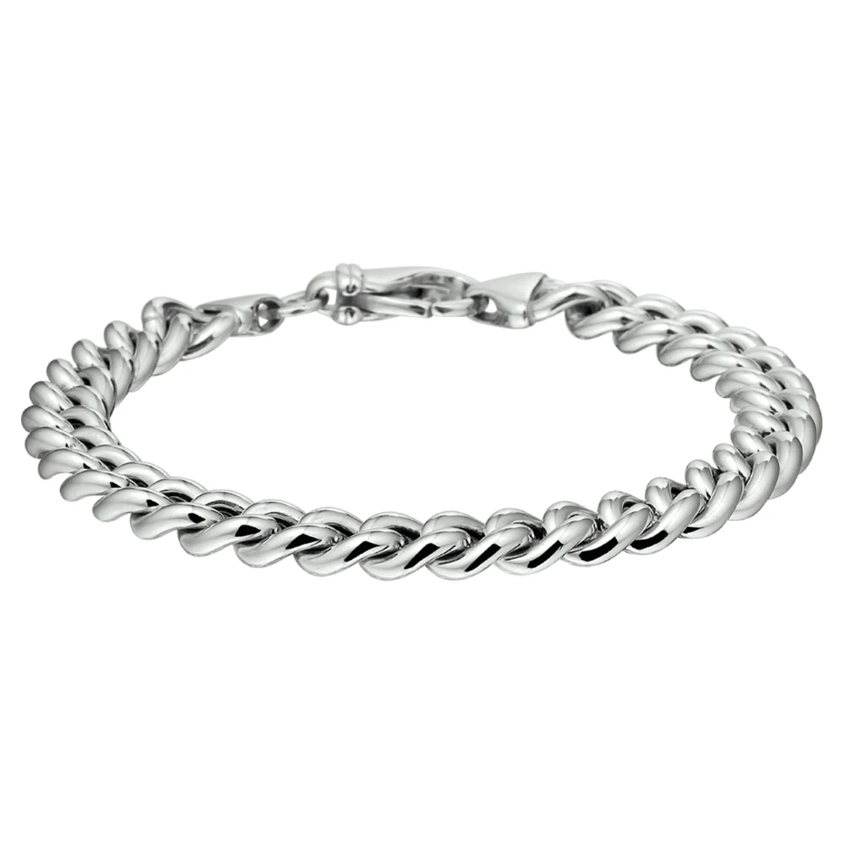 gourmette 7,5 mm zilver gerhodineerd