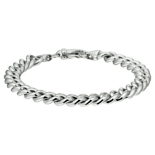 gourmette 7,5 mm zilver gerhodineerd
