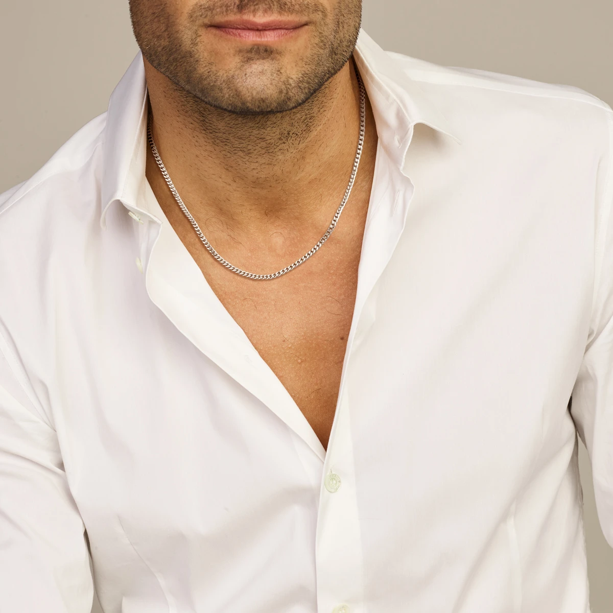 gourmette geslepen 3,8 mm edelstaal