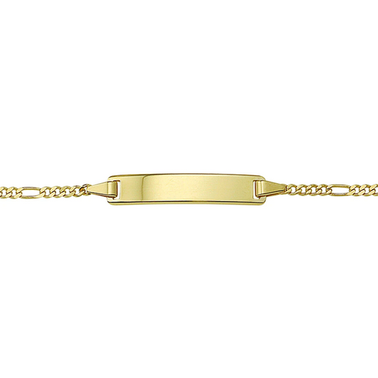 graveerarmband figaro 5,0 mm 14K geelgoud