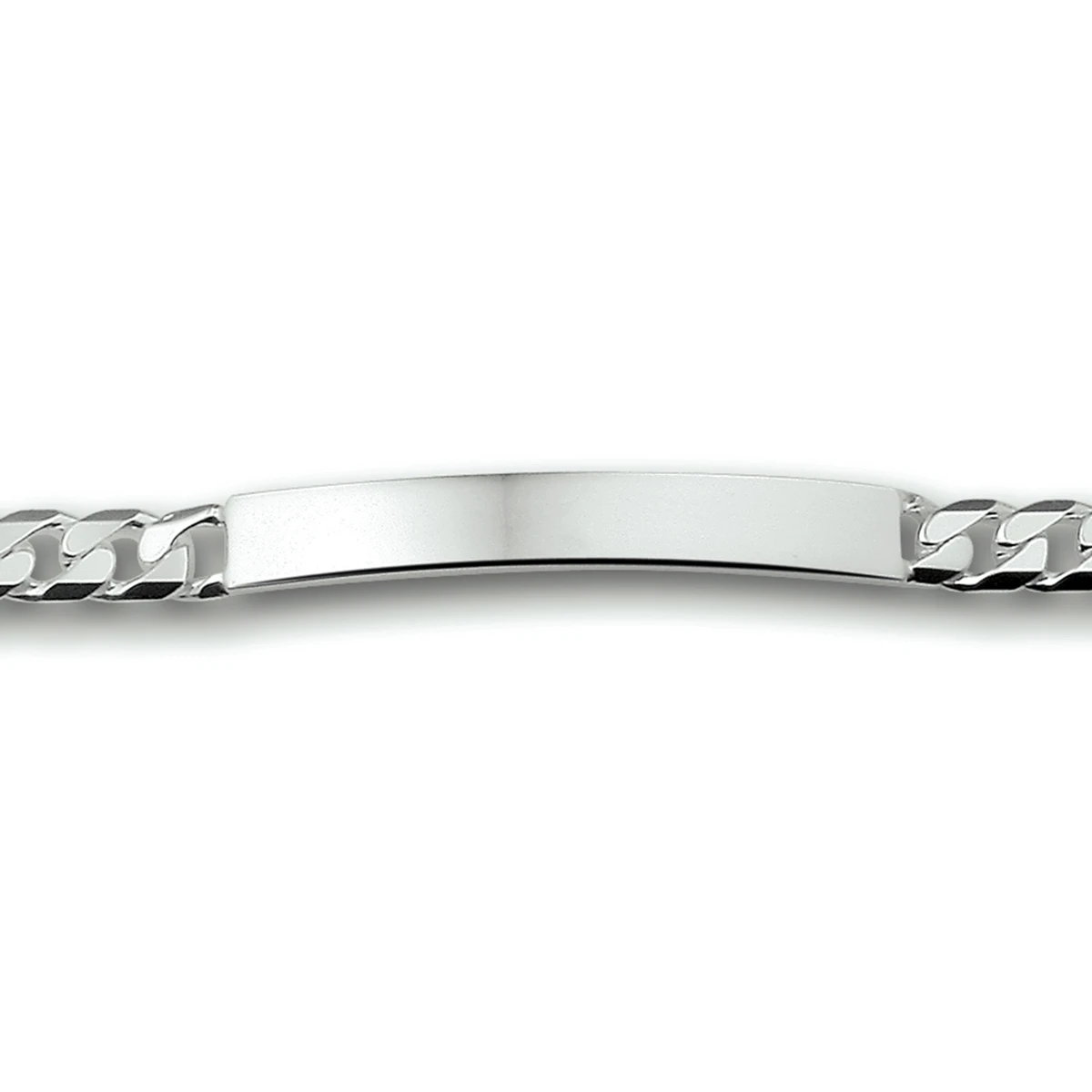 graveerarmband gourmet 20 cm plaat 6 mm zilver gerhodineerd