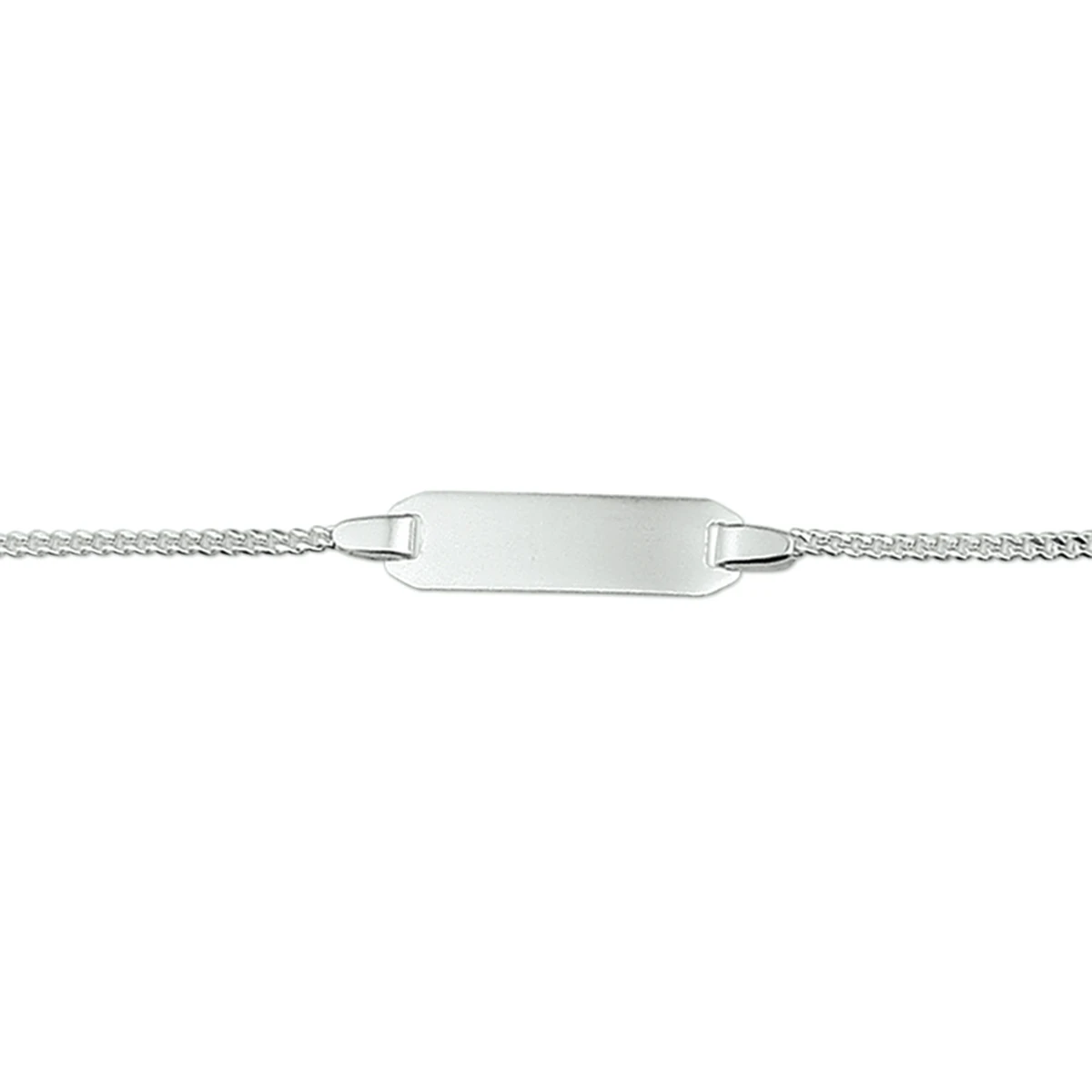 graveerarmband gourmet 5 mm 11 - 13 cm zilver gerhodineerd