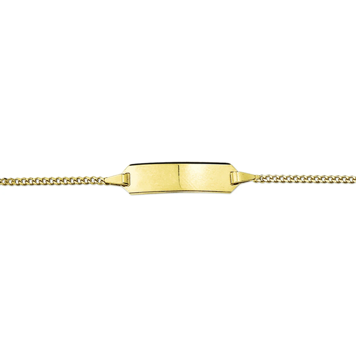 graveerarmband gourmet plaat 5 mm 11 - 13 cm 14K geelgoud