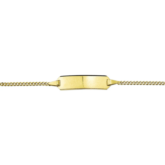 graveerarmband gourmet plaat 5 mm 11 - 13 cm 14K geelgoud