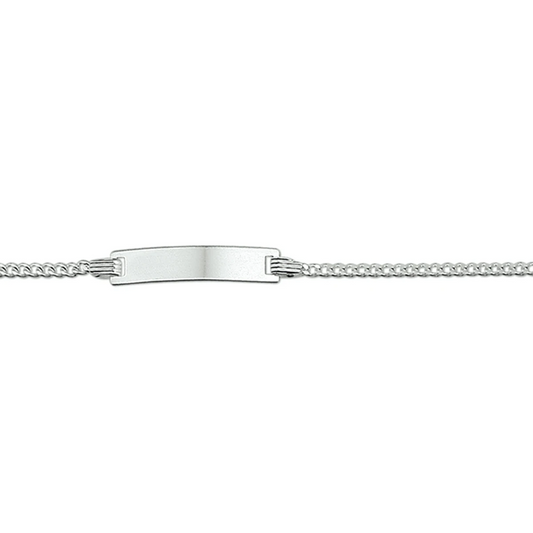 graveerarmband gourmette 4 zijdes geslepen plaat 4,2 mm zilver gerhodineerd