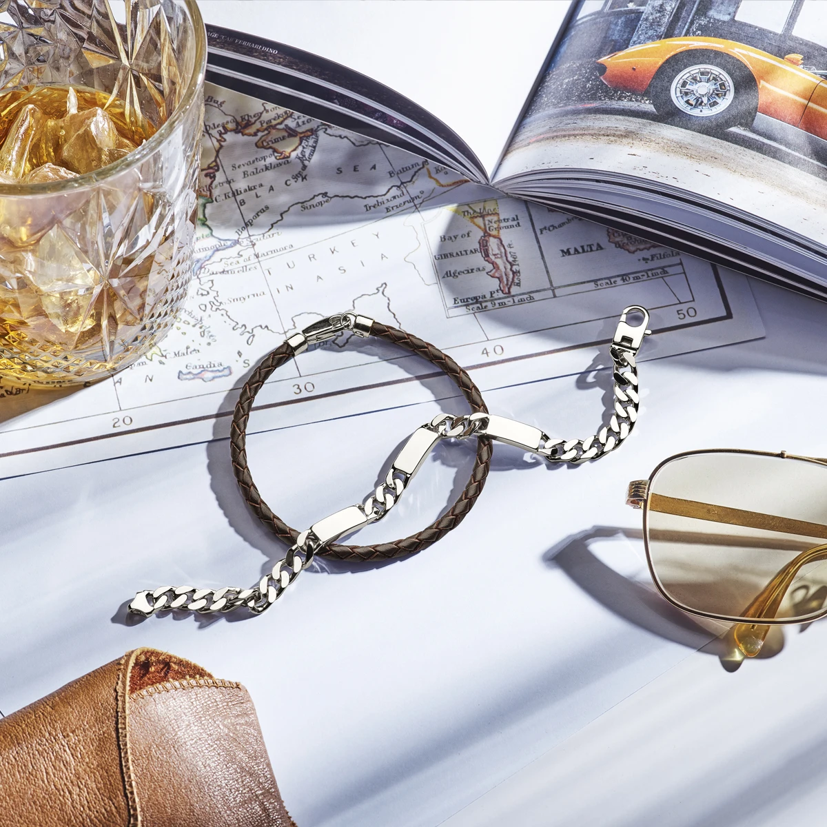 graveerarmband gourmette 6 zijdes geslepen plaat 5,0 mm zilver gerhodineerd