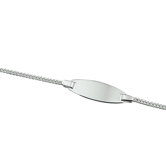 graveerarmband gourmette 8 mm 11 - 13 cm zilver gerhodineerd
