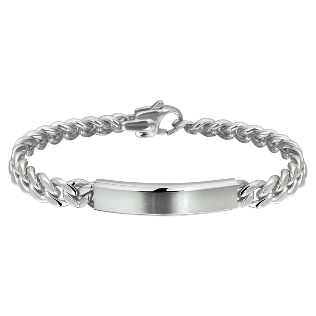 graveerarmband gourmette 9 mm edelstaal