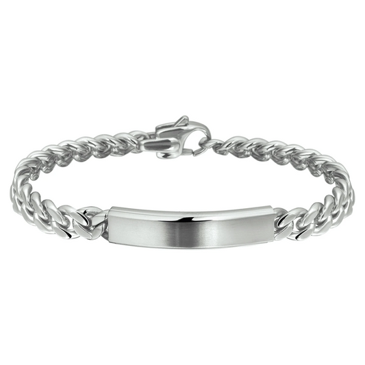 graveerarmband gourmette 9 mm edelstaal