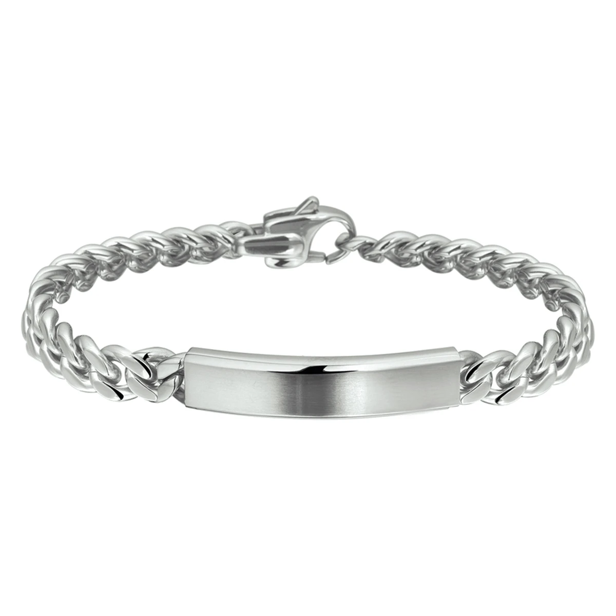 graveerarmband gourmette 9 mm edelstaal