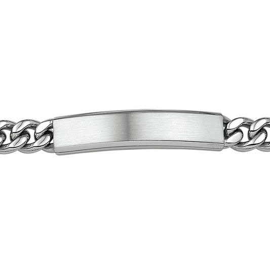 graveerarmband gourmette 9 mm edelstaal