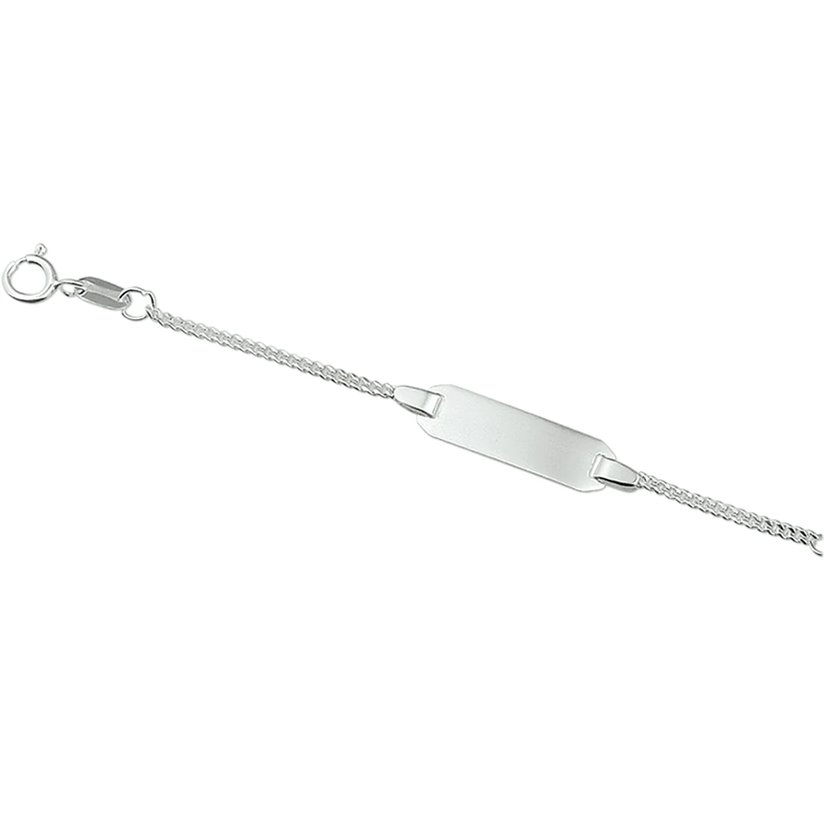 graveerarmband gourmette plaat 5,0 mm zilver gerhodineerd