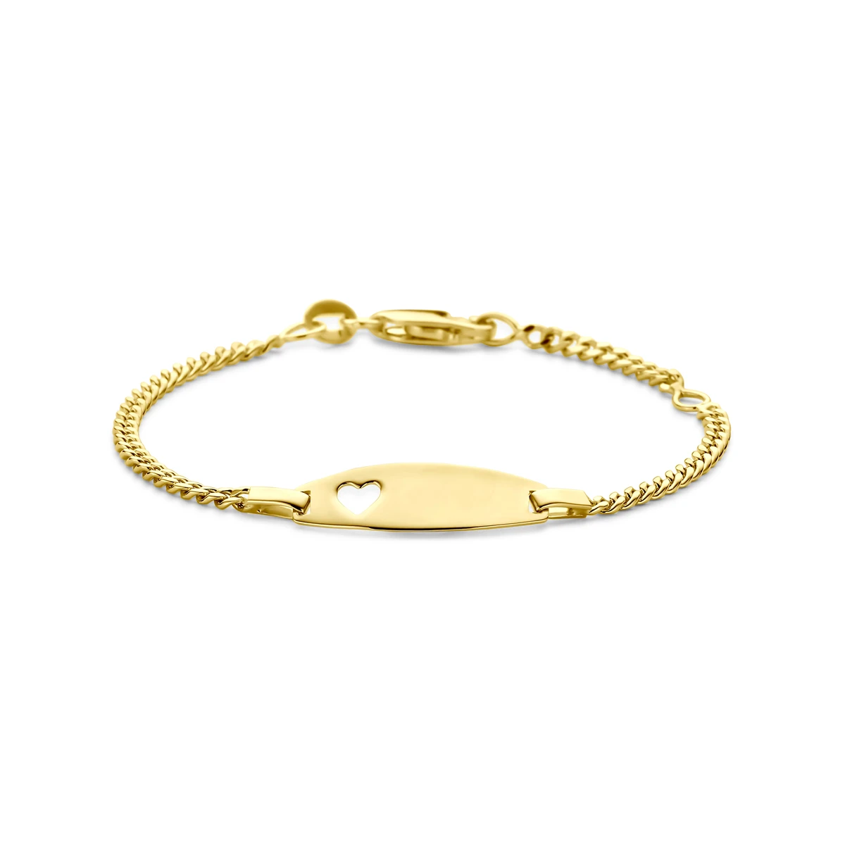 graveerarmband hartje 11 - 13 cm 14K geelgoud