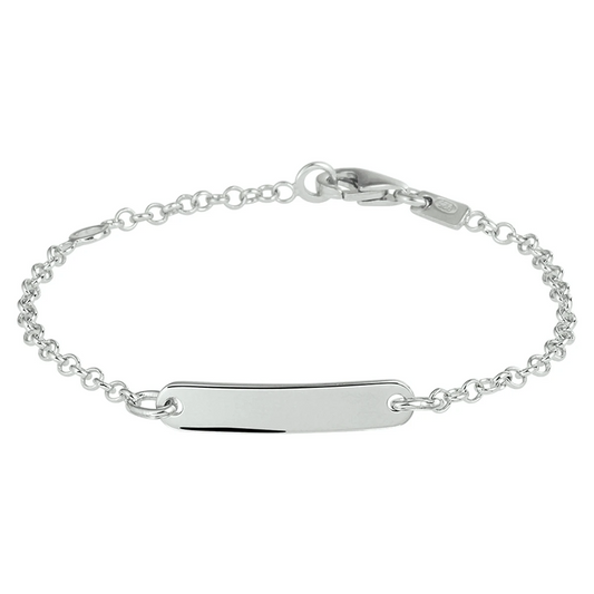 graveerarmband jasseron plaat 4,0 mm zilver gerhodineerd