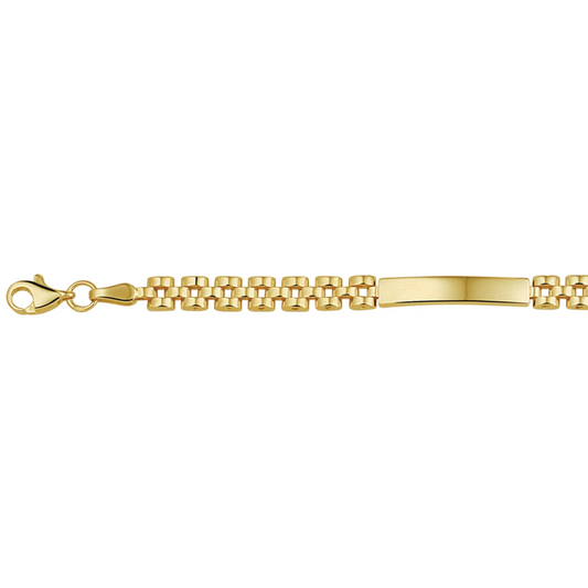 graveerarmband panter 4,5 mm 14K geelgoud
