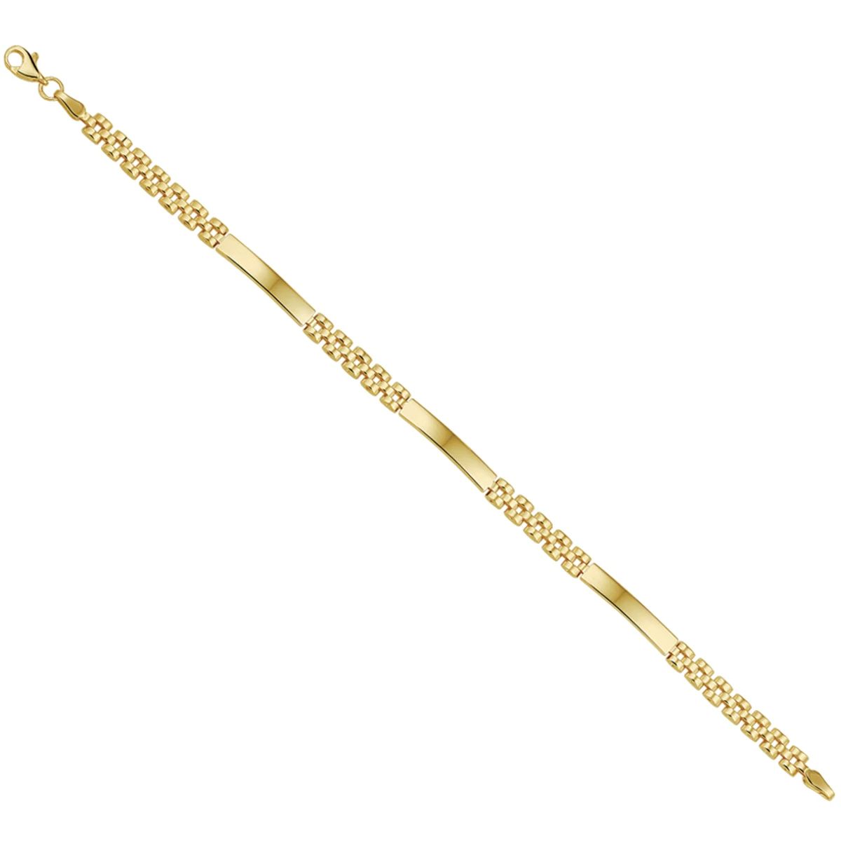 graveerarmband panter 4,5 mm 14K geelgoud