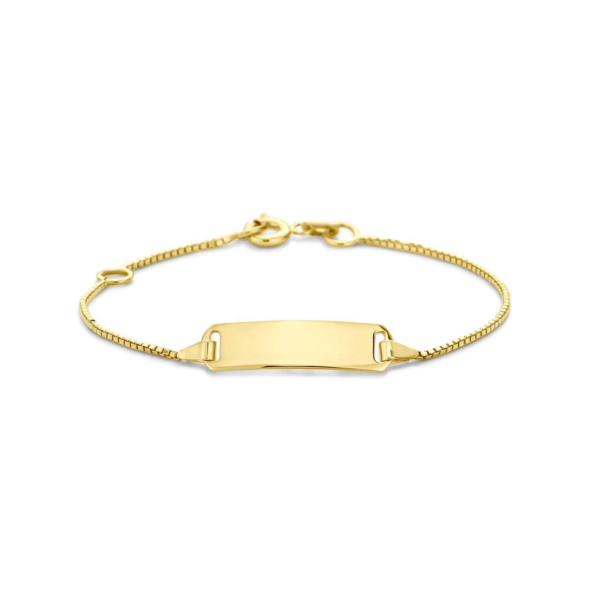 graveerarmband plaat 5,0 mm 11 - 13 cm 14K geelgoud