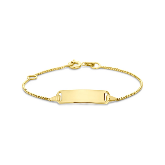 graveerarmband plaat 5,0 mm 11 - 13 cm 14K geelgoud