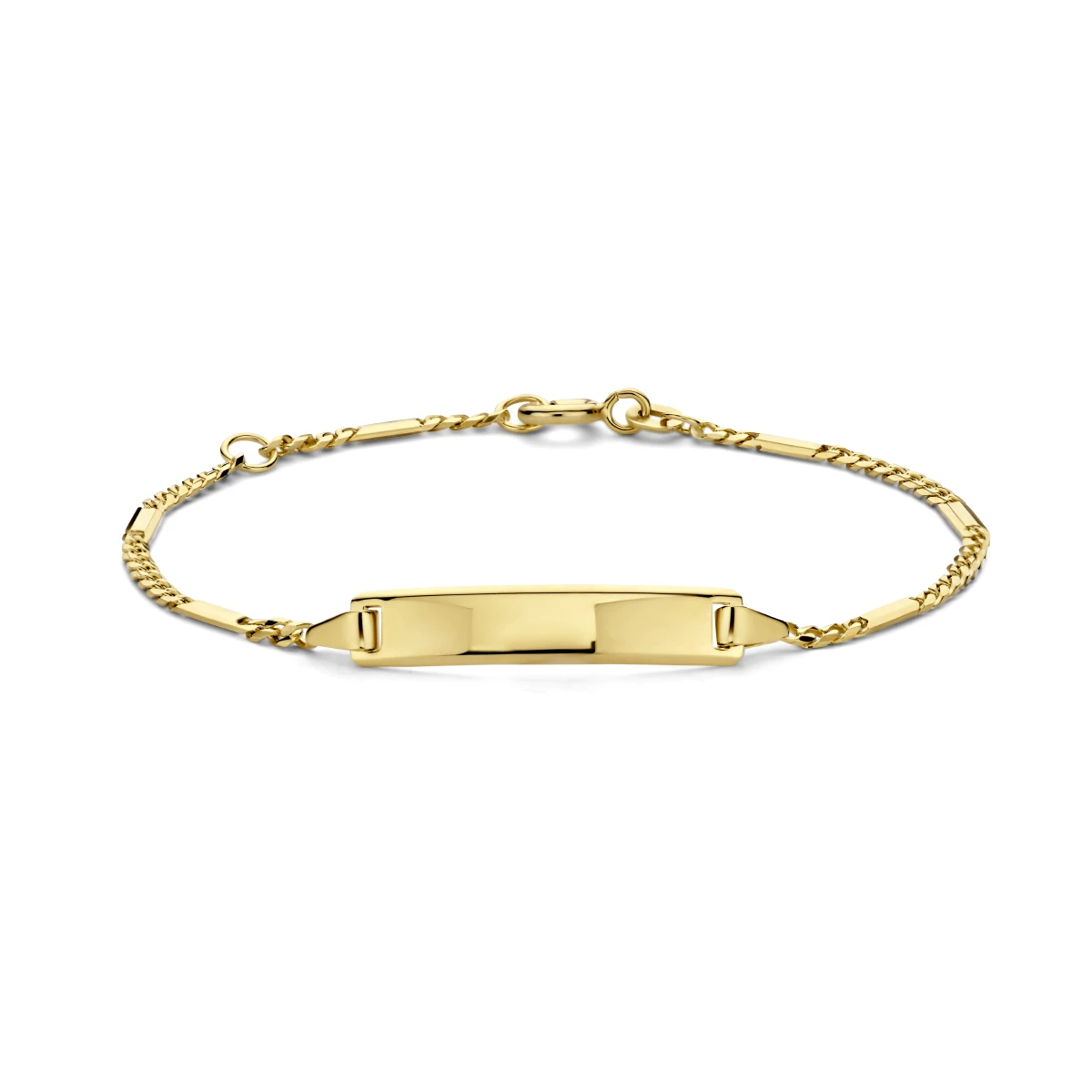 graveerarmband plaat 5,0 mm 14K geelgoud