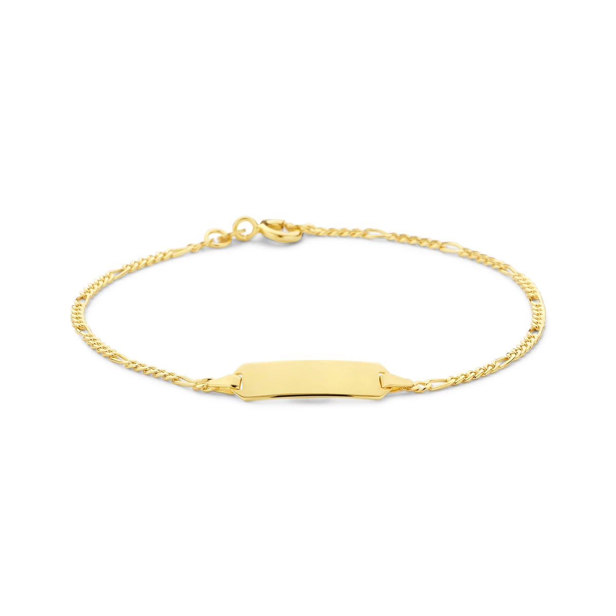 graveerarmband plaat 5,3 mm 15,5 - 19 cm 14K geelgoud