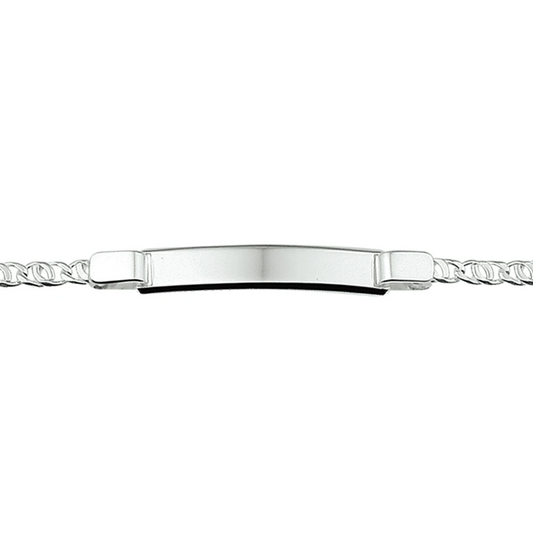 graveerarmband plaat 6 mm 18 cm zilver gerhodineerd