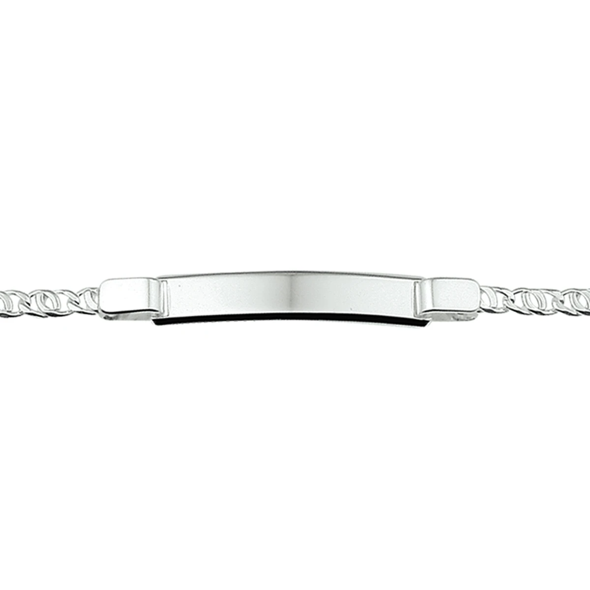 graveerarmband plaat 6 mm 18 cm zilver gerhodineerd