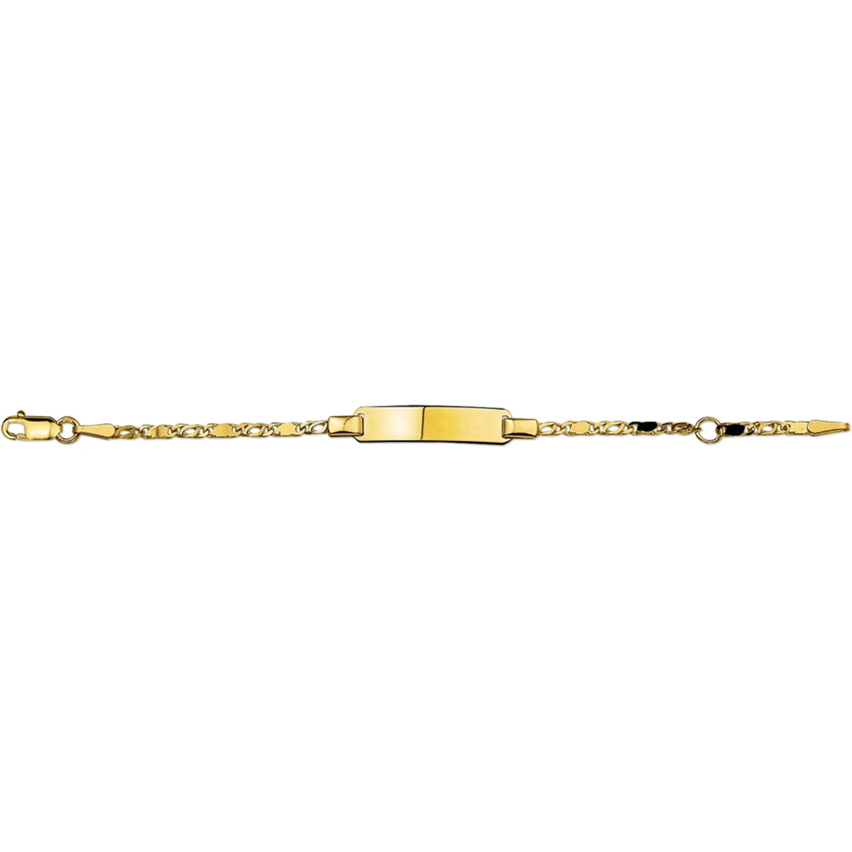 graveerarmband valkenoog plaat 5,0 mm 14K geelgoud