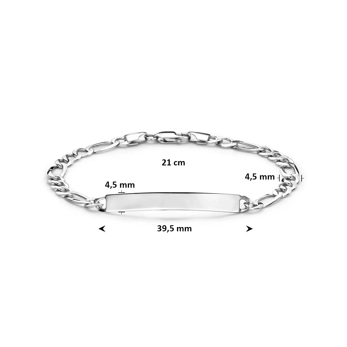 graveerarmband zilver gerhodineerd
