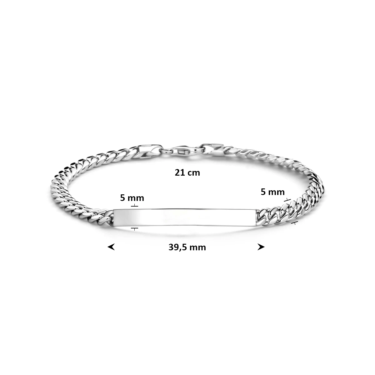 graveerarmband zilver gerhodineerd