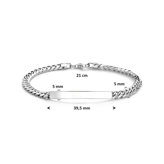 graveerarmband zilver gerhodineerd