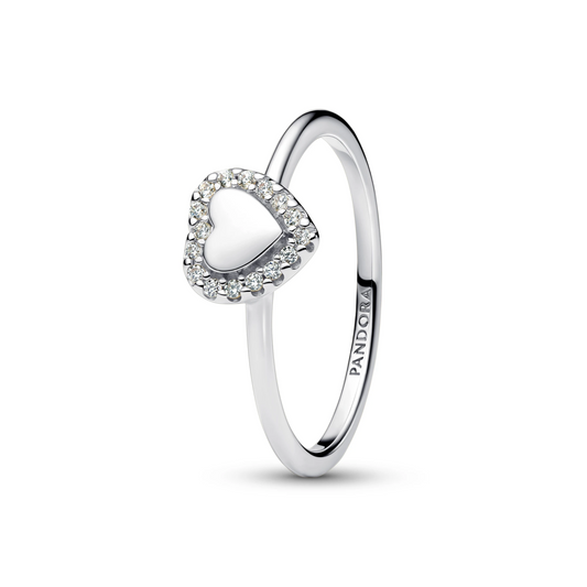 Graveerbaar Hart Halo Ring