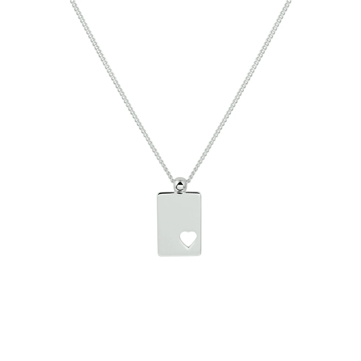 graveercollier 40 + 5 cm zilver gerhodineerd