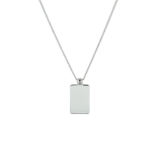 graveercollier 40 + 5 cm zilver gerhodineerd