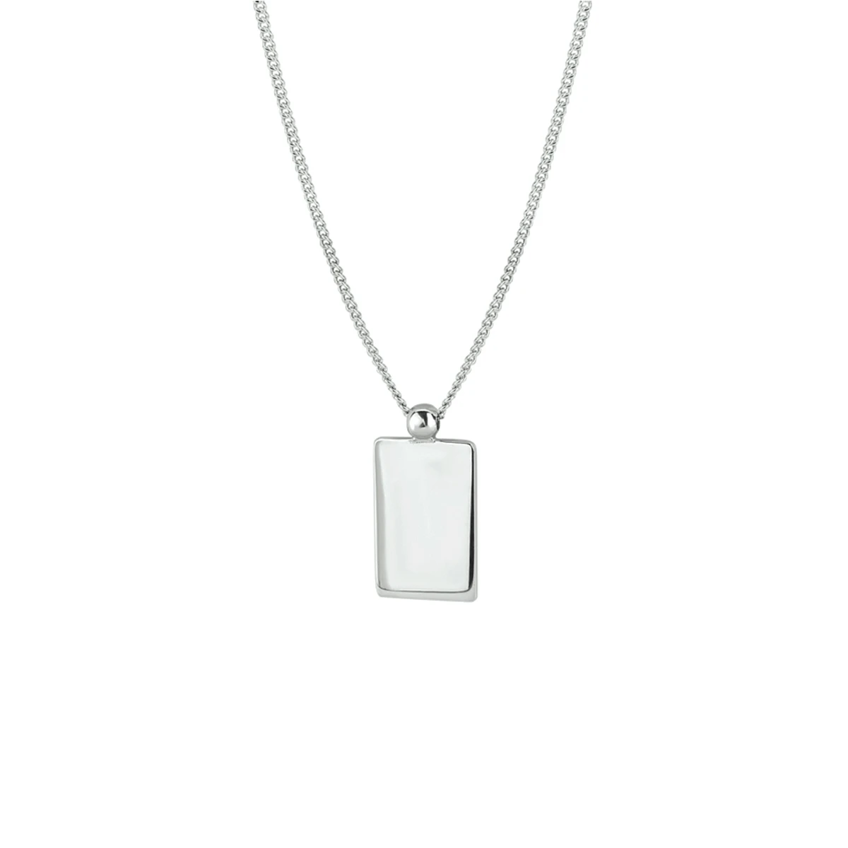 graveercollier 40 + 5 cm zilver gerhodineerd