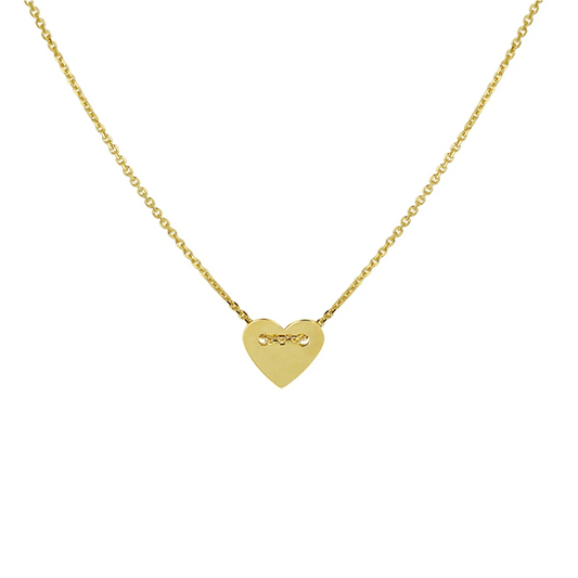 graveercollier hart 40 - 42 cm 14K geelgoud