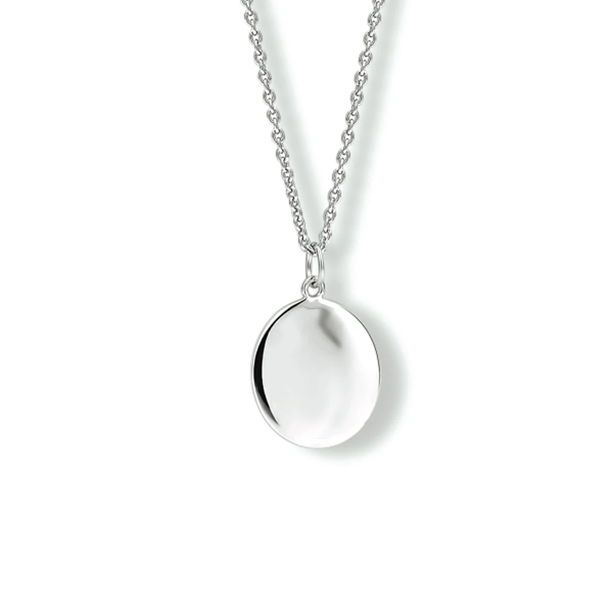 graveercollier ovaal 40 - 42 - 44 cm zilver gerhodineerd