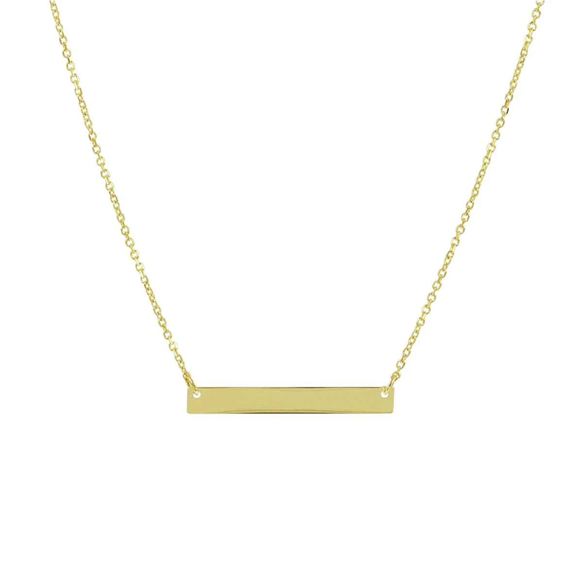graveercollier plaat 3,5 mm 42 - 45 cm 14K geelgoud