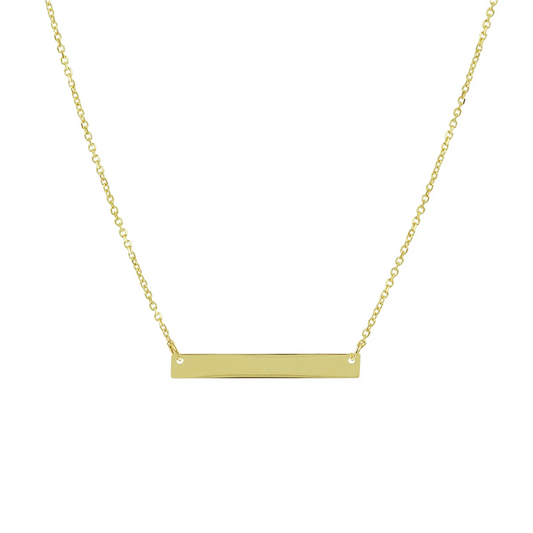 graveercollier plaat 3,5 mm 42 - 45 cm 14K geelgoud
