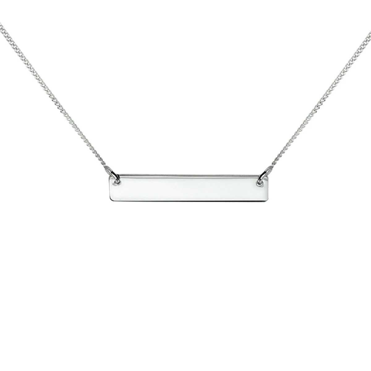 graveercollier plaat 5,0 mm 41 + 5 cm zilver gerhodineerd