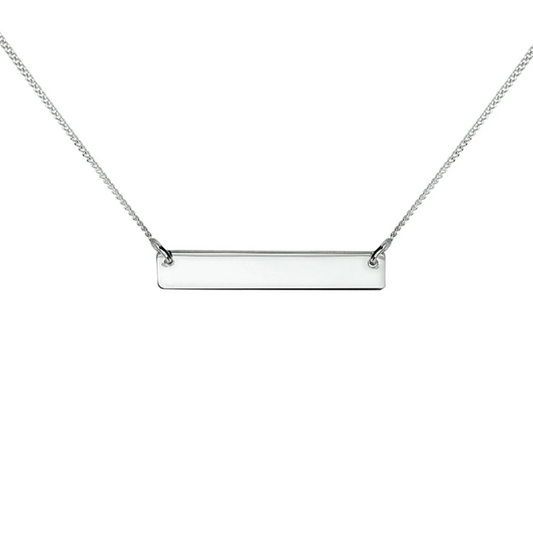 graveercollier plaat 5,0 mm 41 + 5 cm zilver gerhodineerd