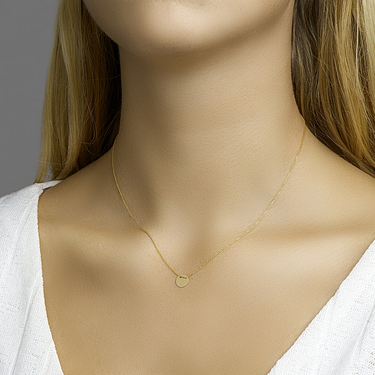 graveercollier rondje 40 - 42 cm 14K geelgoud