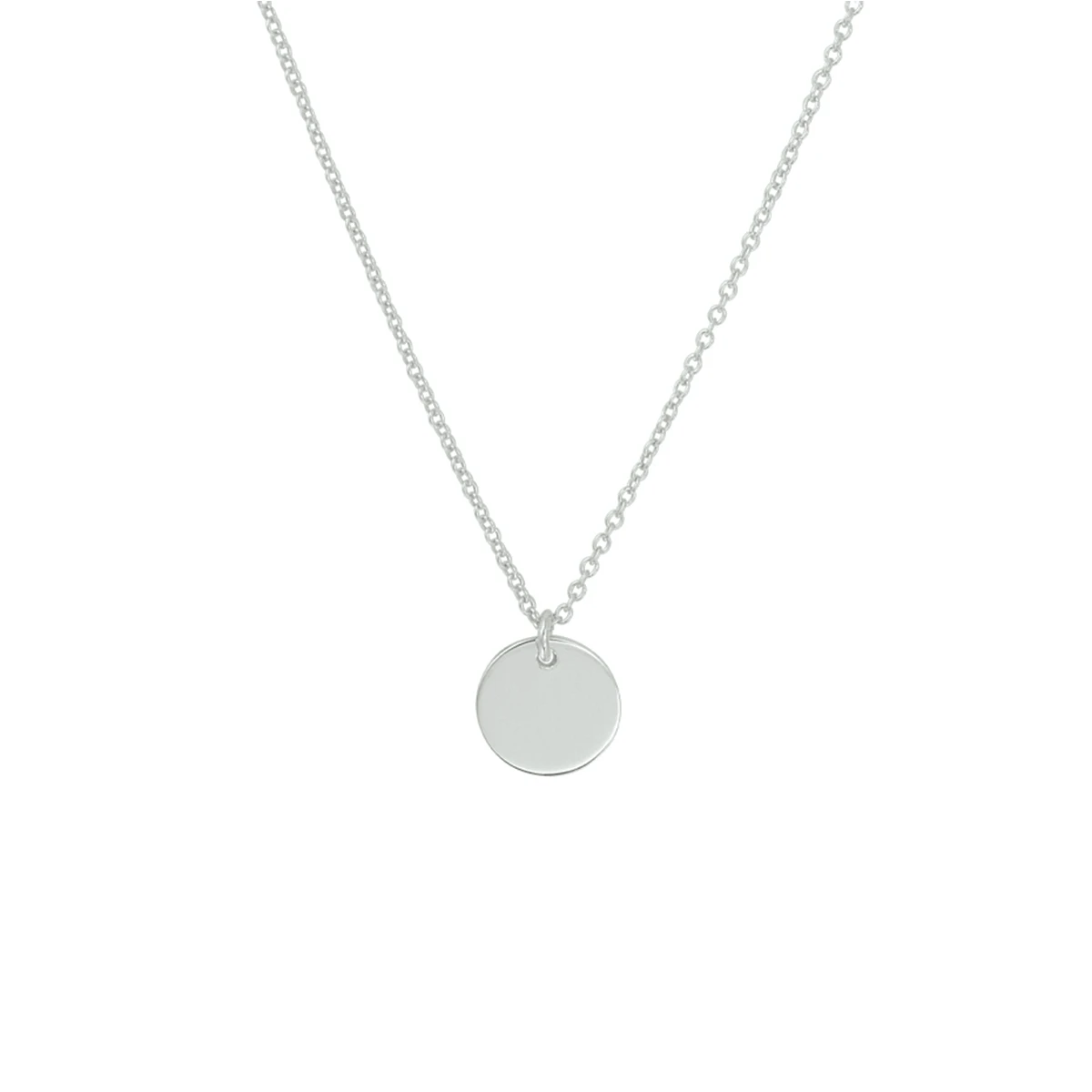 graveercollier rondje 40 + 5 cm zilver gerhodineerd